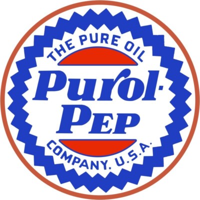 Pure Oil Co. Purol Pep Gasoline NEW Metal Sign: 14" Dia. Steel Round ...