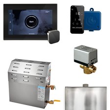 MSSUPER1 10kW Steam Shower Pkg w/iSteamX Ctrl-Blk Poli. Nickel max 339CuFt 