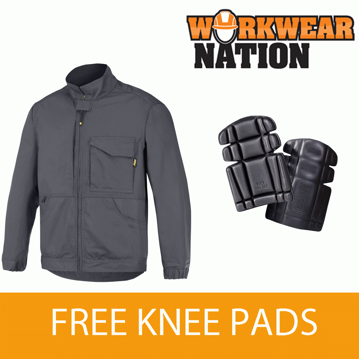 Snickers 1673 Stahlgrau Überlegen Komfort Service Jacke Frei Knie Polster Snickers 1673 Stahlgrau Überlegen Komfort Service Jacke Frei Knie Polster