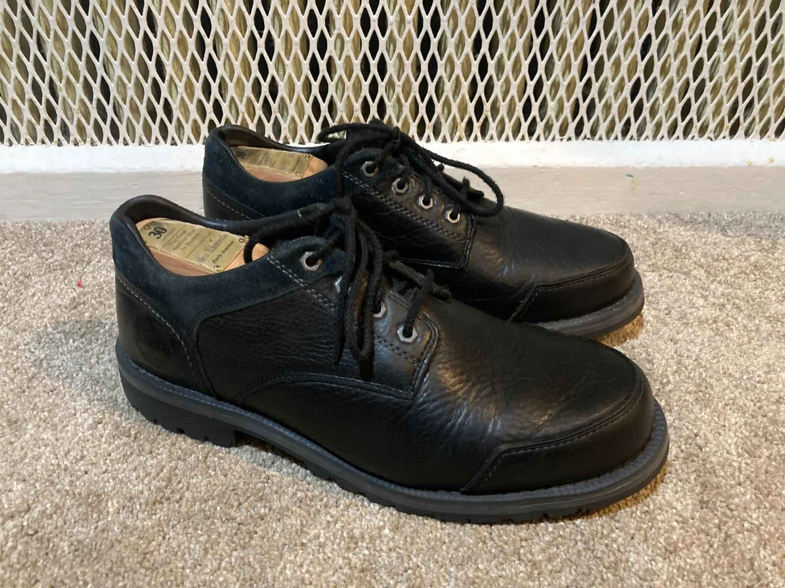 Stivaletti scarpe nere Timberland Earthkeepers Larchmont taglia 9 casual Oxford 9703A