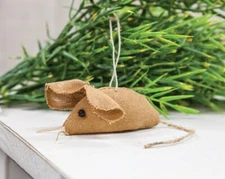 Primitive Canvas Mouse Rat Ornament Decoration 27685