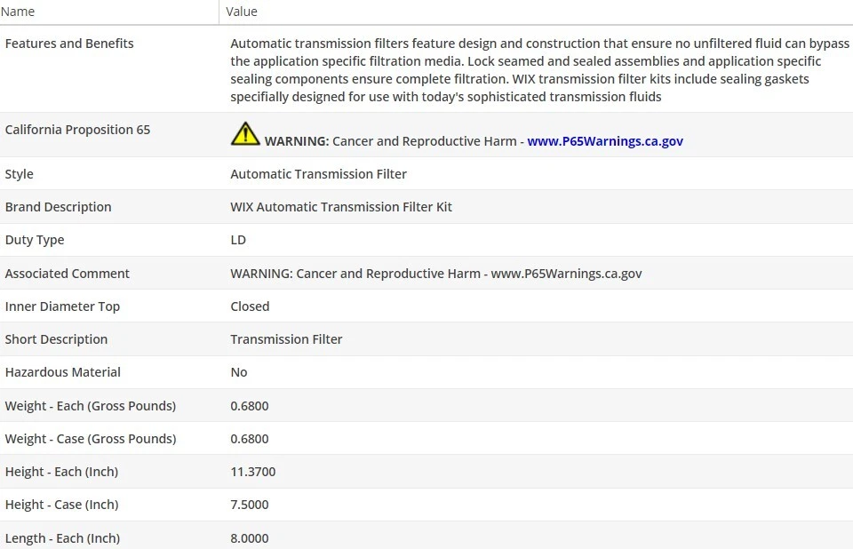 OEM Type Oil Filter WIX for PLYMOUTH RELIANT 1986-1989 L4-2.5L - Image 3 of 4