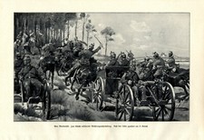 Man&ouml;ver Maschinengewehr Abteilung XL Kunstdruck 1905 Soldaten Otto Gerlach