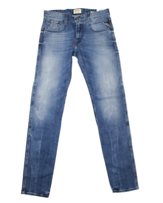 Replay Anbass Mens Jeans - M914Y - Blue Blue - Denim New Product - W29 L32