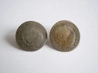 2 x silver coin button coin button Bavaria 10 Kreuzer 1774 + 1775 in deodorant consilium