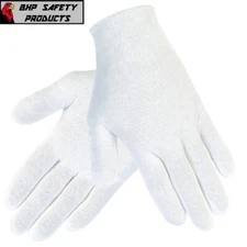 72 PAIR WHITE INSPECTION COTTON LISLE WORK GLOVES COIN JEWELRY LIGHTWEIGHT 