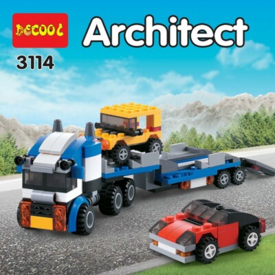 Fahrzeugtransporter 3 in 1 transformierbare pädagogische Bausteine Sets Spielzeug