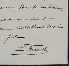 Belle Letter Of Leon Foucault on The Telescope 31 1/2in Ordered IN Georges Bo