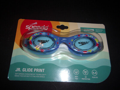 NEW!! (2) Speedo Junior Glide Print Goggles (Blue with Stars)   (Ages 6-14)