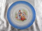 (377) PARIS OR LIMOGES PORCELAIN "ANTIQUE SCENE" PLATE
