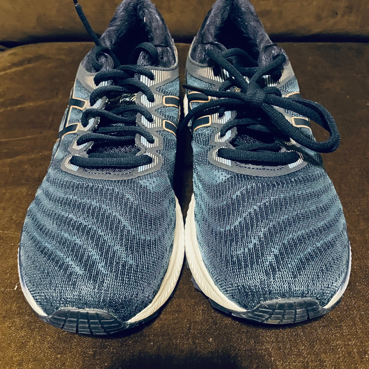 ASICS Women s GEL Nimbus 22 Running Shoes 1012A586 Grey Floss Peacoat Navy 11.5