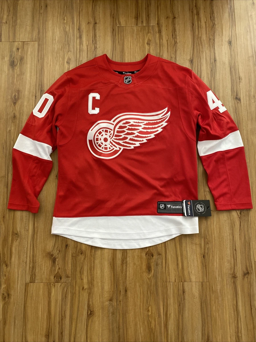 NWT Fanatics Detroit Red Wings #40 Henrik Zetterberg Big Stitched Jersey.  XS