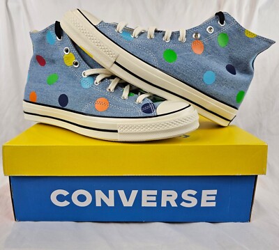 Converse Chuck Taylor All-Star 70 Hi Golf Wang Denim Polka Dots Men's Size 11.5