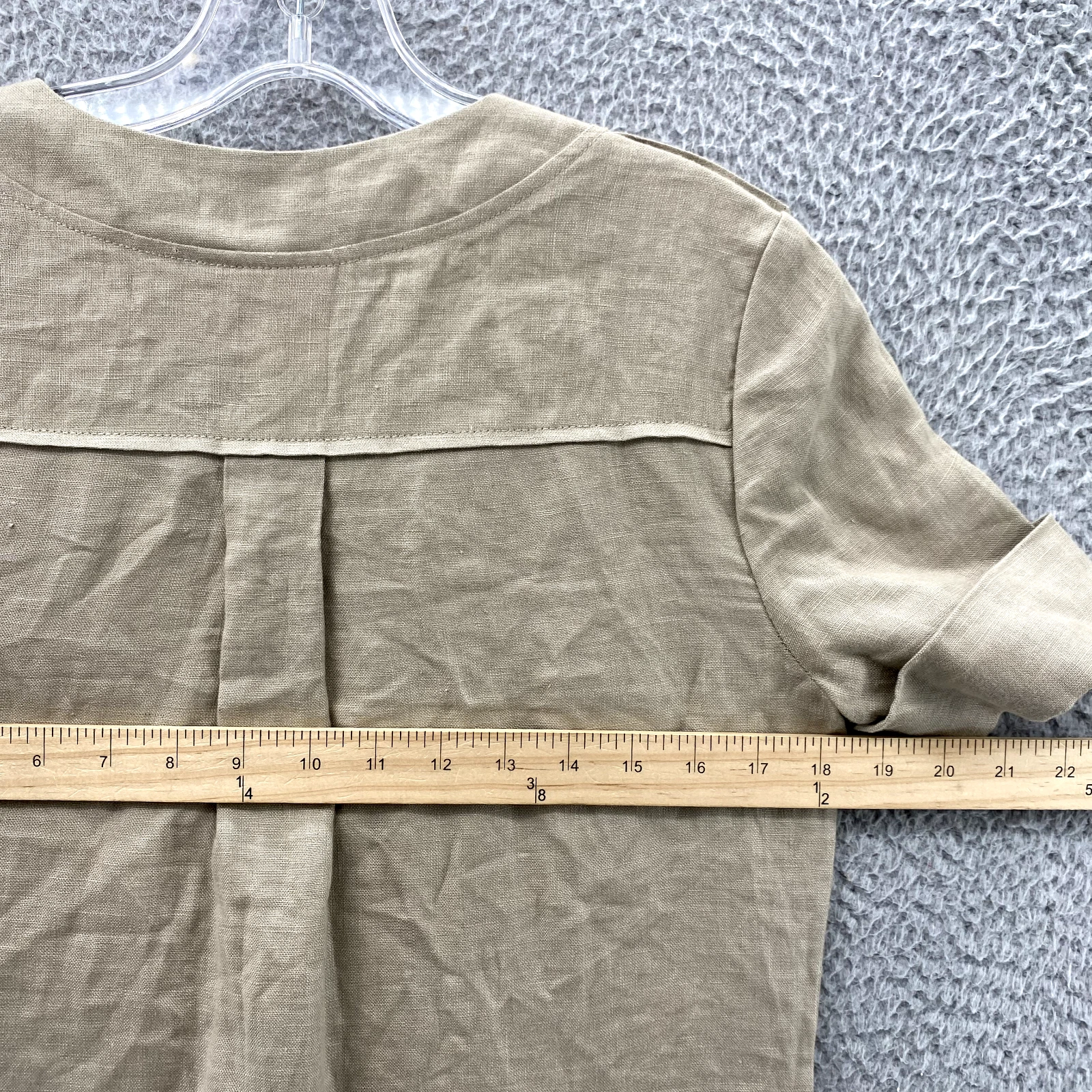 Abito Tory Burch donna 2 cachi scollo a V lino cambio classico core safari ufficio