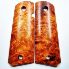 New COLT 1911 Full Size KIMBER Exotic Afzelia Burl Wood Grips Handcraft 152