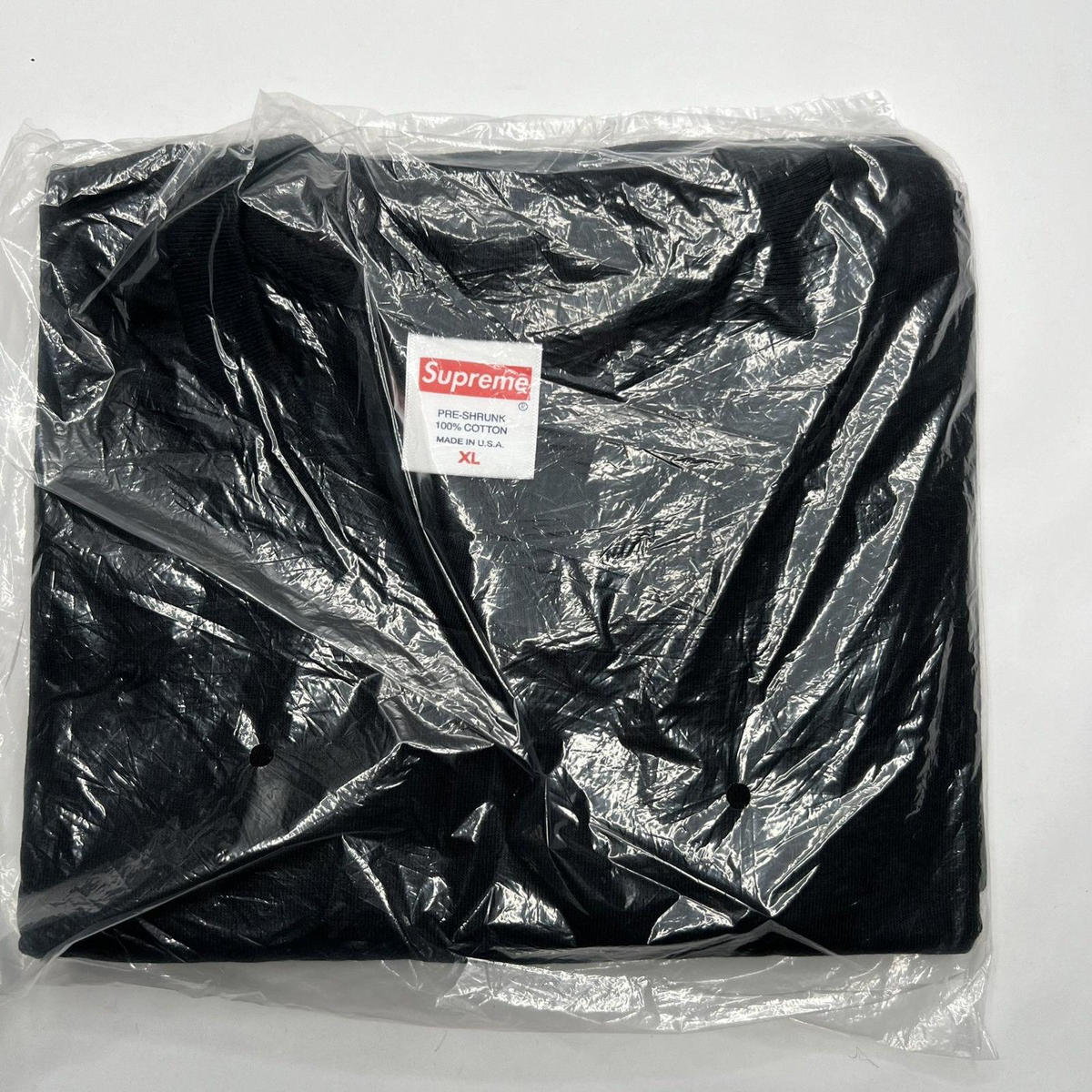 Supreme Spaghetti Tee – FW21 Black Size XL – Authentic Graphic Box