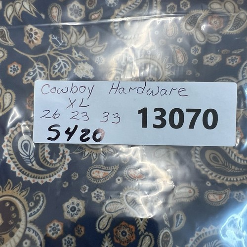 Cowboy Hardware Pearl Snap Paisley Print Western Shirt Mens XL Blue - 第 9/9 張圖片