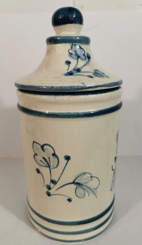 ANCIEN POT A PHARMACIE POT D'APOTHICAIRE EN CÉRAMIQUE – MENTHE - Photo 2/4