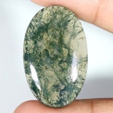 100 NATURAL Green Moss Agate Transparent Oval Cabochon Loose Gemstone DFG3250