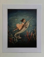 Dream Animals Emily Winfield Martin Narwhal  8"x10" Art Illustration Print New