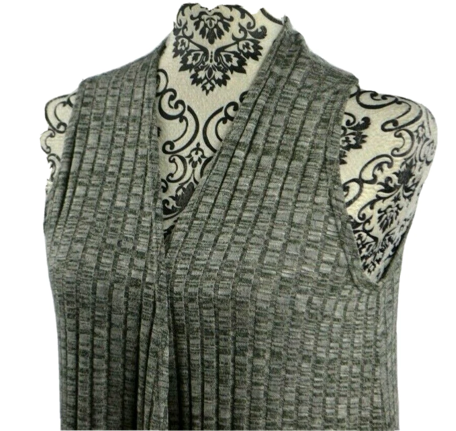 LULAROE - Women's "Joy" Long Vest, Size Small, Color Gray - Image 2 of 4