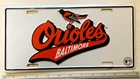 MLB Baltimore Orioles Vintage Aluminum Novelty License Plate (1992-1994 LOGO)