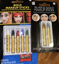 Halloween Make Up Sticks Bold Colors Make Up Crayons  Gold And Silver Crayons