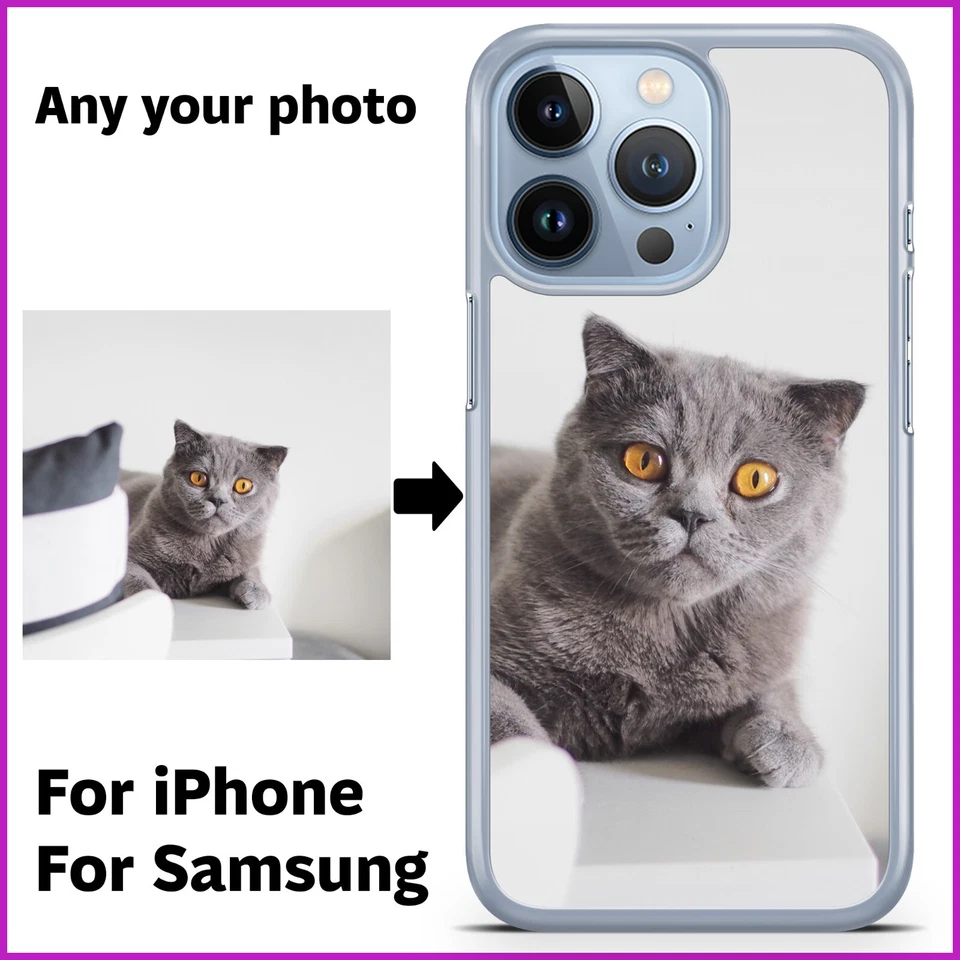 Personalised Hard Phone Case Cover Custom Printed Photo Picture iPhone Samsung - Image 4 of 4