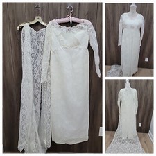 Vintage'50S BRIDALLURE. INC GOWN Lace Wedding Dress Bridal