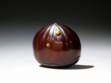 Rare Worm-eaten Chestnut Netsuke Edo original netsuke inro antique