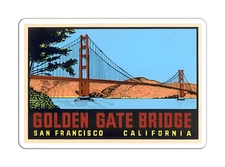 Golden Gate Bridge Vintage Sticker