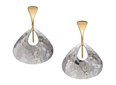 Ed Levin kleine Jamaika Ohrringe 0,925ss & 14kt hängen 2-Ton