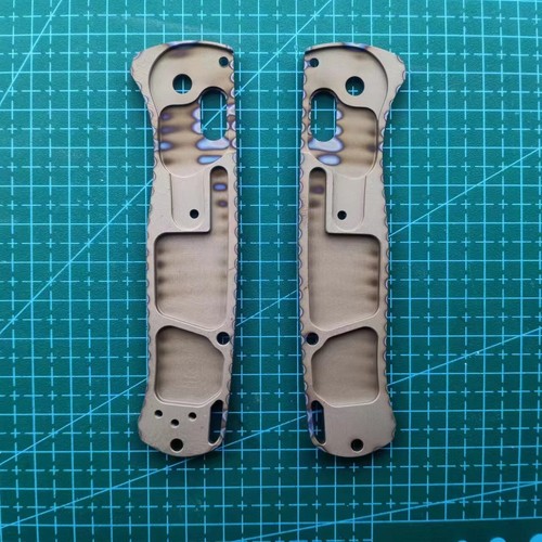 1 Pair Custom MadeTitanium Handle Scales for Benchmade Bugout 535 Folding Knife - Picture 5 of 9
