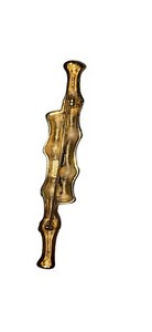 Authentic VINTAGE GOLD PLATED TEXTURED BAMBOO BAR ART DECO BROOCH MONET SIGNED