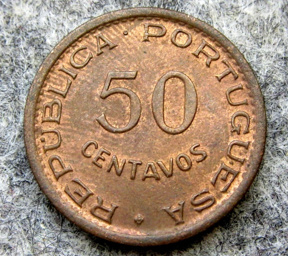 ANGOLA PORTUGUESE COLONIAL 1954 50 CENTAVOS AUNC - Image 2 of 4