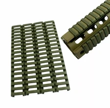 8 Pieces Heat Resistant Weaver Picatinny Ladder Rail Cover - OD Green