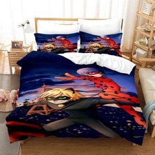 Roter Marienkäfer Superheldin Bettwäsche Set 47.Individuell Bettbezug+Kissenbez.