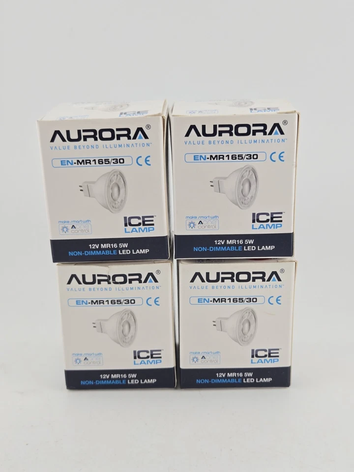 4x Aurora MR16 LED Bulb 5W 12V Warm White 3000K GU5.3 Non Dimmable Spotlight - Image 3 of 4