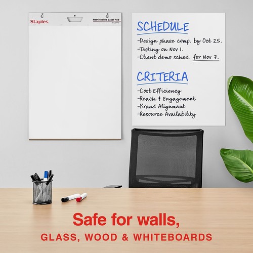 MyOfficeInnovations Stickies Easel Pads 25" x 30" White 30 Sheets/Pad 2 Pads/CT - Bild 4 von 5