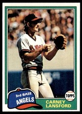 1981 Topps #639 Carney Lansford Angels