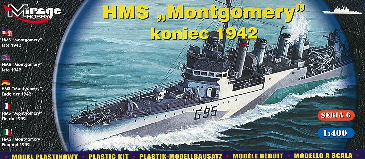 Mirage Hobby 40607 - 1:400 HMS 'Montgomery' Late 1942