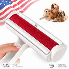 Pet Hair Remover Roller Self Cleaning Dog Cat Fur Lint Reusable One Hand Tool