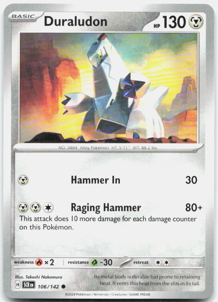 Duraludon 106/142 Common Stellar Crown Pokemon Near Mint