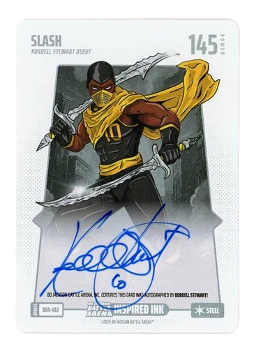 2026 Battle Arena Slash (Kordell Stewart) Debut Steel Inspired Ink Battlefoil