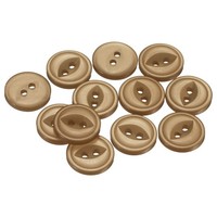 50 StüCk Braune Runde NäHknöPfe 12.5Mm Kunststoff 2-Loch Fischauge Bastelknopf