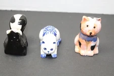 3 Small Ceramic Animal Shaped Figurines