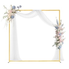 VEVOR Arch Backdrop Stand 6.6 x 6.6 ft Square Metal Arch Stand Wedding Party