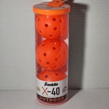 Franklin X-40 Outdoor Pickleballs - 3 Pack - USAPA Approved - Orange Performance