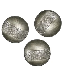 Creative Scents Dublin Silver Orbs - Set Of 3 - Premium Home Decor Balls Fill De