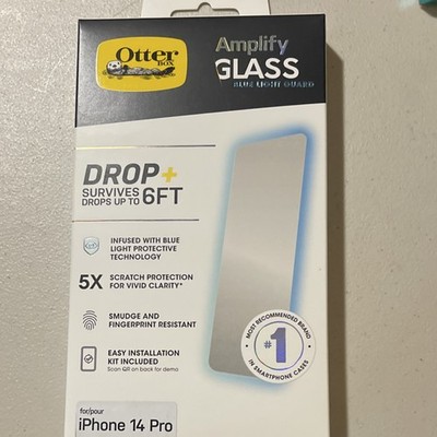 OtterBox Amplify Glass Screen Protector Blue Light Guard for iPhone 14 Pro